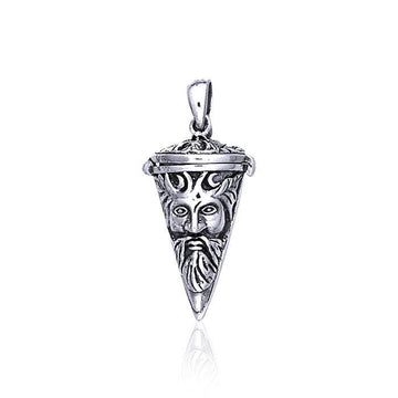 Green Man Pendulum ~ Sterling Silver Pendant TP2853 - Jewelry